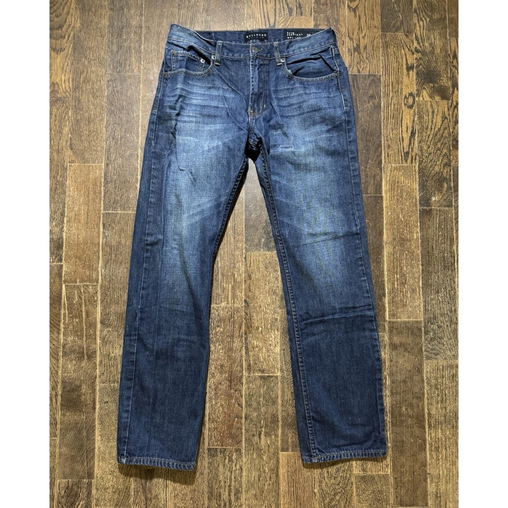 Bullhead Denim Co Slim Straight‎ Jeans Mens 31x32 Blue Excellent Low Rise